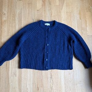 Sezane Emile Navy Blue Women's Cardigan